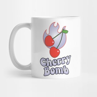 Cherry Bomb and Light Purple Lilac Flaming Design Mug